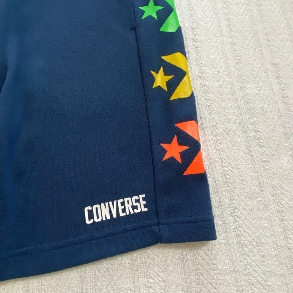 CONVERSE  BOYS NAVY French Terry Shorts with side panel design NWT